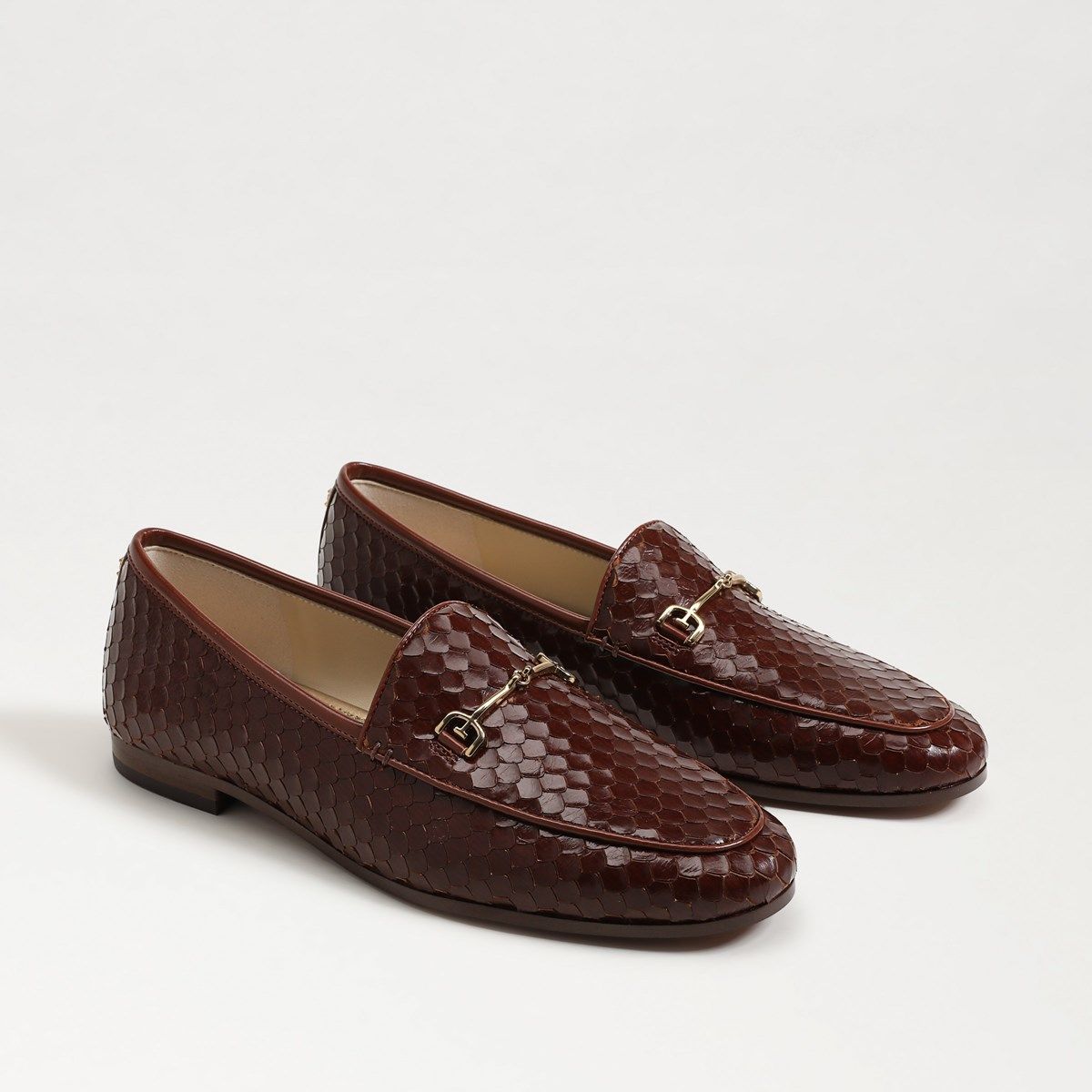 Sam Edelman Brown Loafers with Gold Accent Sam Edelman Loraine Coffee/Tortoise Patent Leather Loafers  main image 2