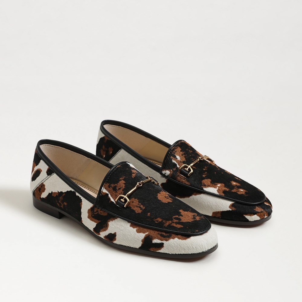 Loraine Bit Loafer Cow Print Calf Hair