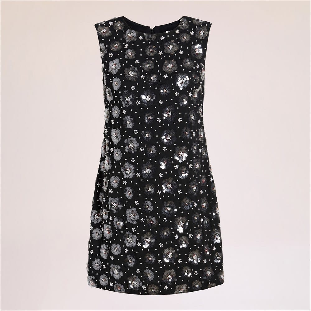 Sam Edelman Women's Ivette Sequinned Dress - Black - Size 8
