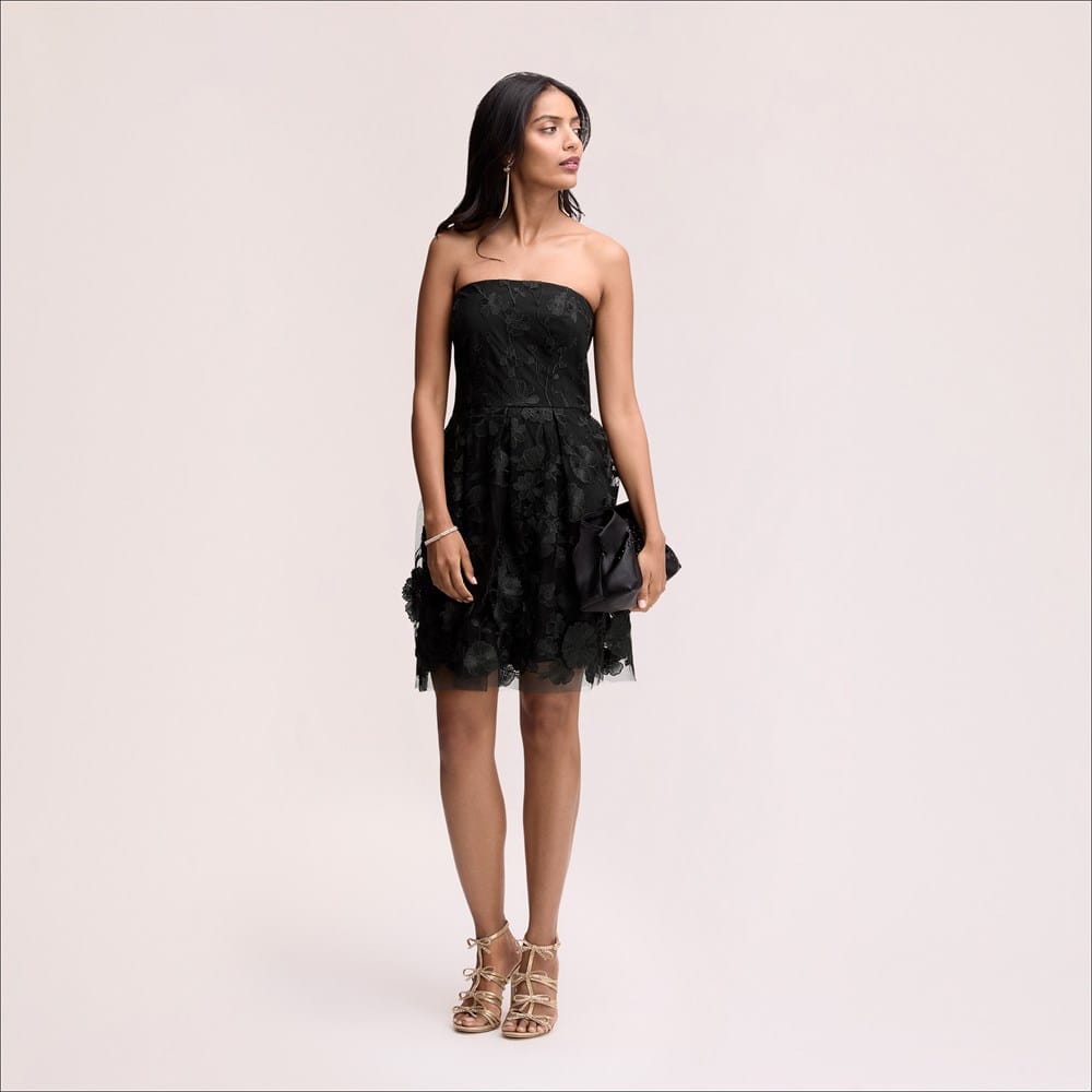 Sam Edelman Embroidered Strapless Mini Dress | Women's Dresses and Jumpsuits