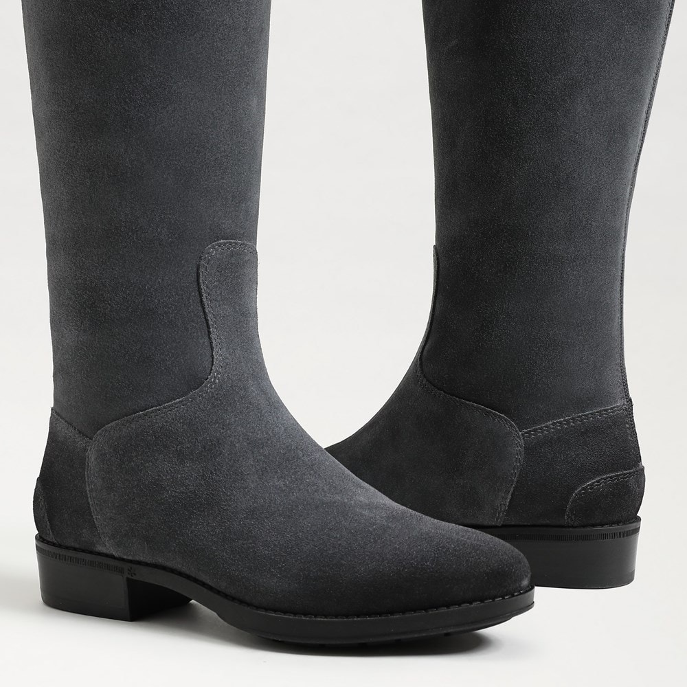 (取寄) サムエデルマン レディース ペニー Sam Edelman women Penny Galaxy Gray Wide Calf Sam Edelman Penny Riding Boot | Women's Boots and Booties