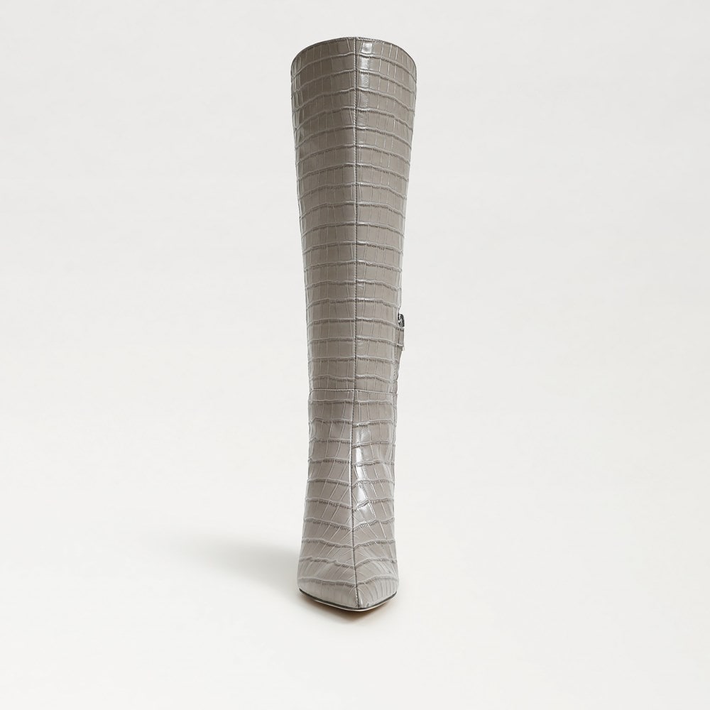 (取寄) サムエデルマン レディース テイリン Sam Edelman women Taylin Antico Gray Wide Calf Sam Edelman Taylin Wide Calf Pointed Toe Knee High Boot | Women's