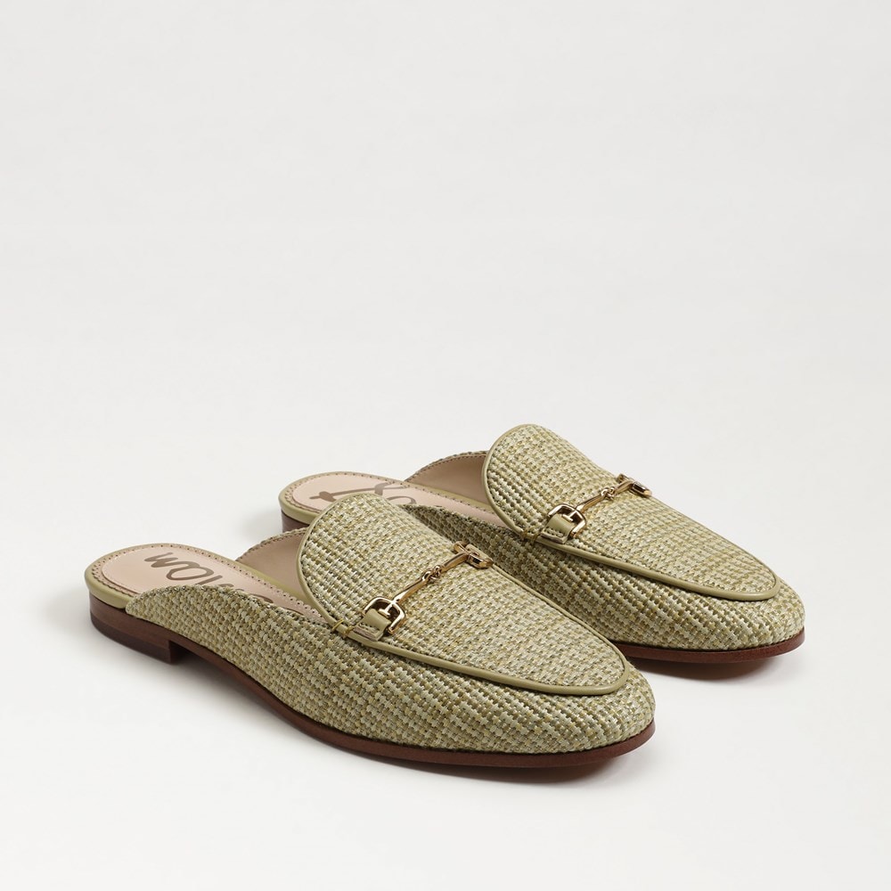 Linnie Bit Mule Washed Sage Faux Raffia