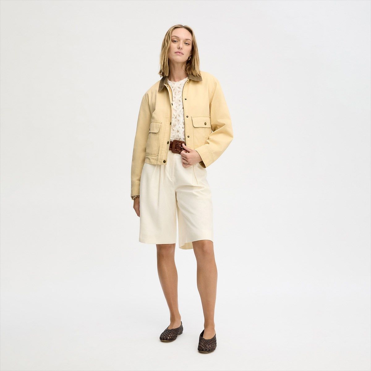 tan corduroy jacket - size L (seen on a S tan corduroy jacket - size L (seen on a S