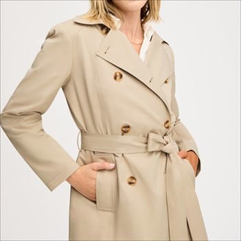 DOUBLE SHADE TRENCH COAT(－) Rain Trench Coat | TrenchCoat | Donna Karan