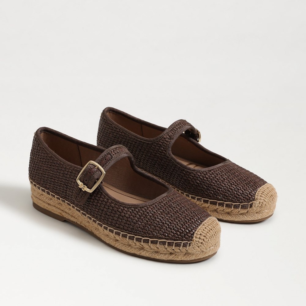 Mackie Espadrille Mary Jane Brandy Faux Raffia