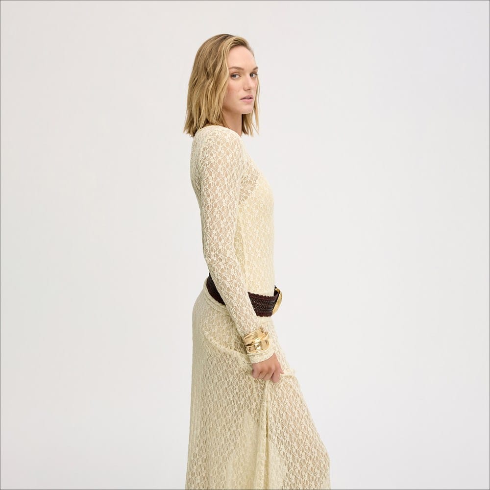 Sam Edelman Long Sleeve Fitted Lace Top | Women's Tops