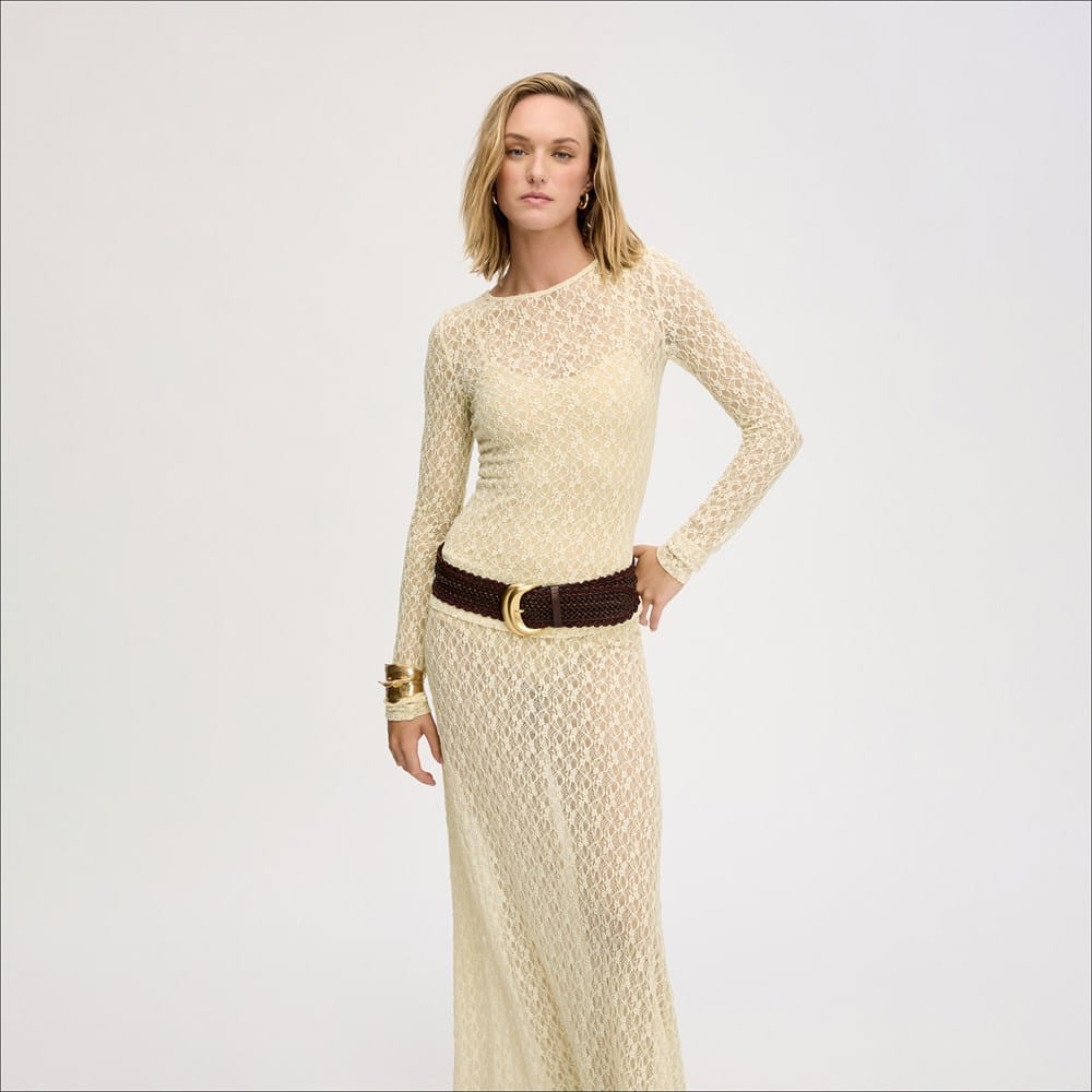 Sam Edelman Long Sleeve Fitted Lace Top | Women's Tops Sam Edelman Long Sleeve Fitted Lace Top | Women's Tops