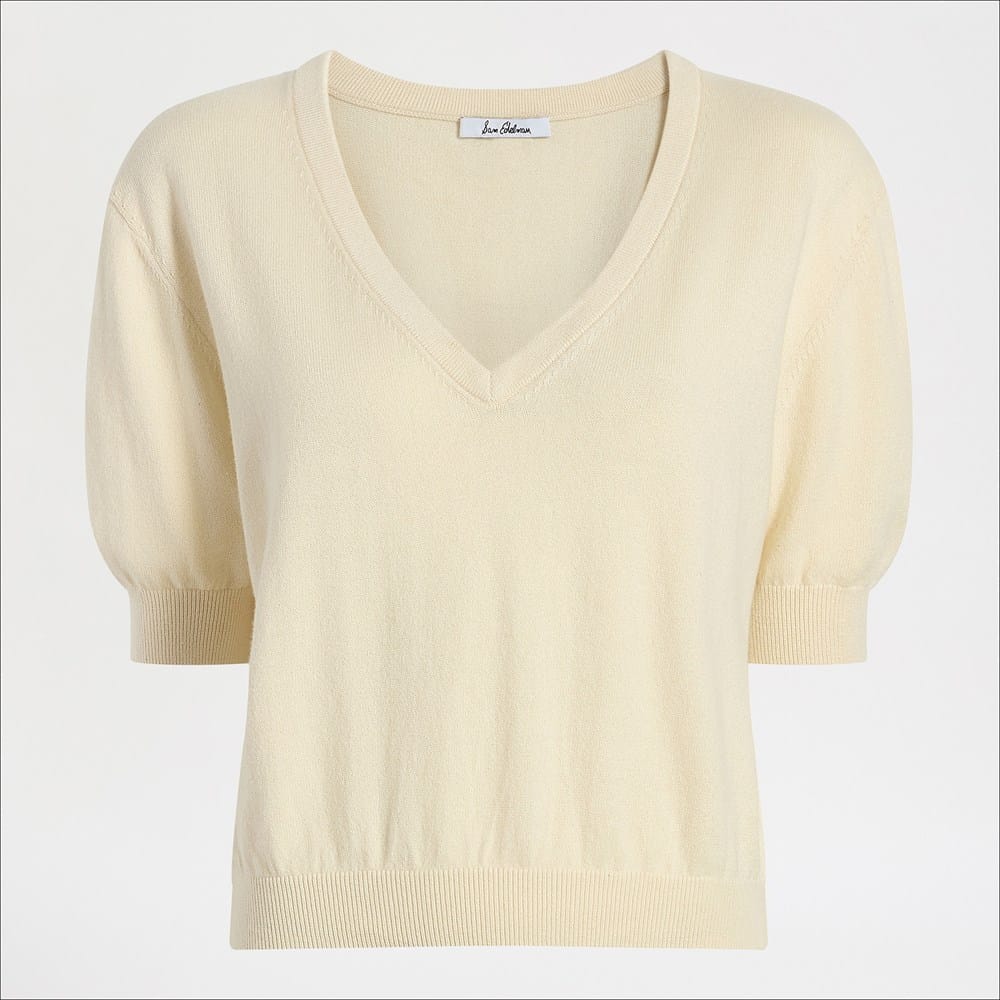 MY___　V NECK SWEAT SIZE0 Sam Edelman V-Neck Short Sleeve Sweater | Women's Tops