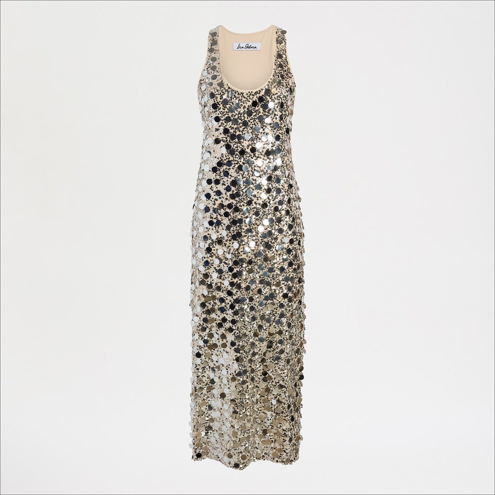 Sam Edelman Mesh Sequin Tank Midi Dress | Women's Dresses and Jumpsuits