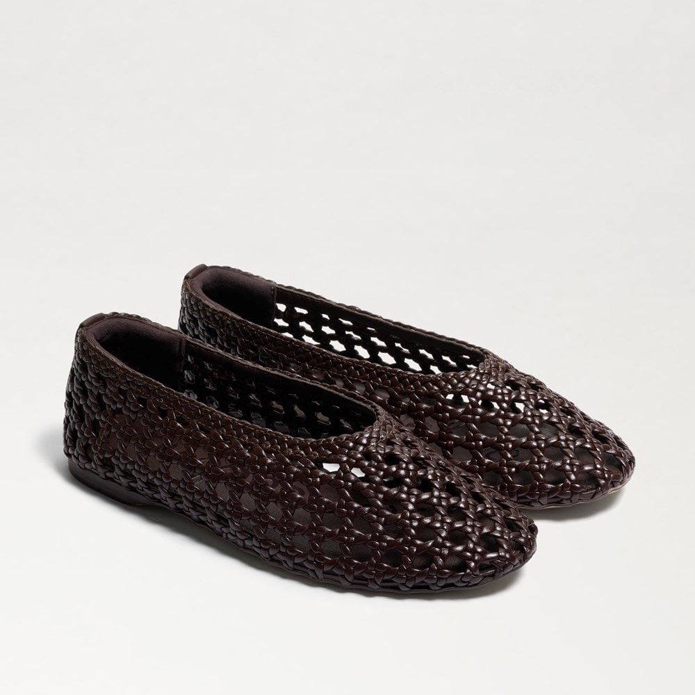 Shira Woven Ballet Flat Dark