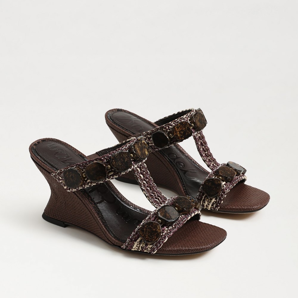 Dante T-Strap Wedge Sandal Mocha