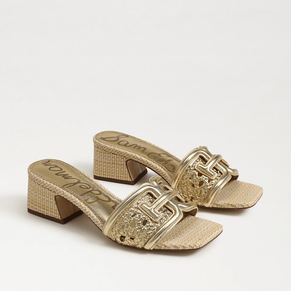 Waylon Weave Slide Sandal Amber