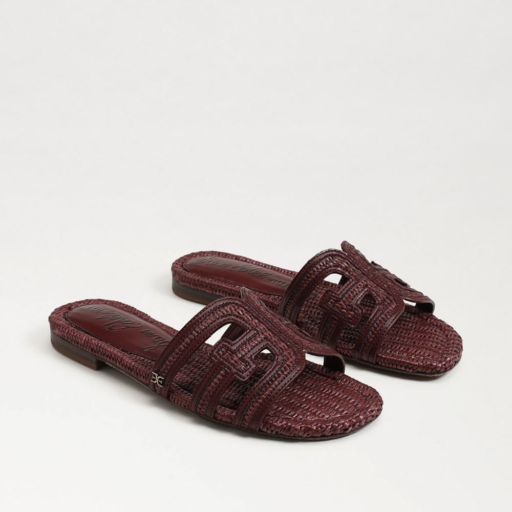 Bay Multicolor Slide Sandal Brick Se Faux Raffia