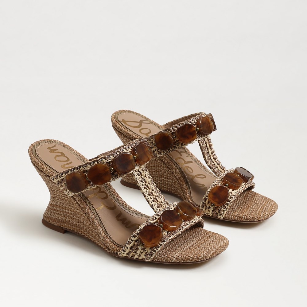 Dante T-Strap Wedge Sandal Twany Tan