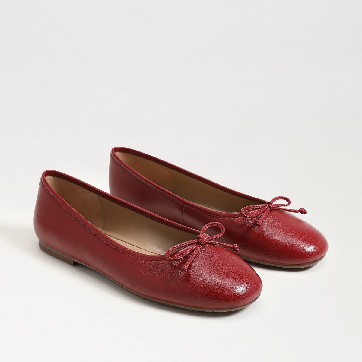 strapless open back dress Rosalind Red Leather Ballet Flats main image 0