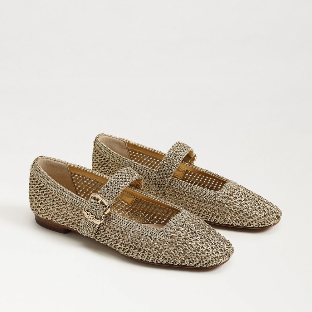 Michaela Knit Mary Jane Flat Amber
