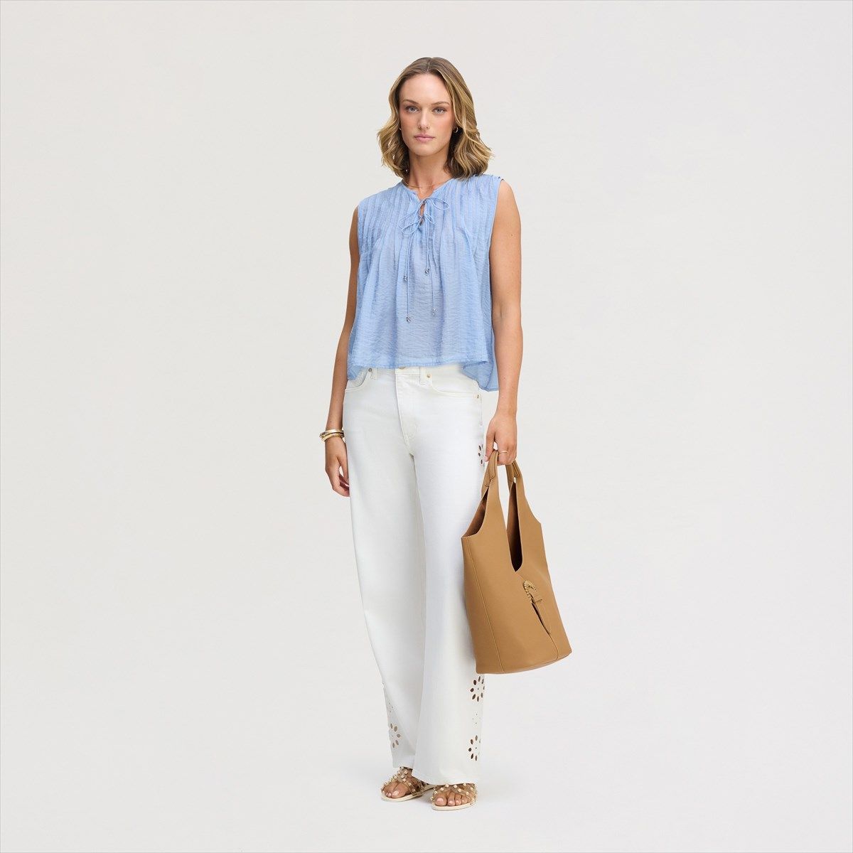 Chop Out Wide Leg Jean by Sam Edelman