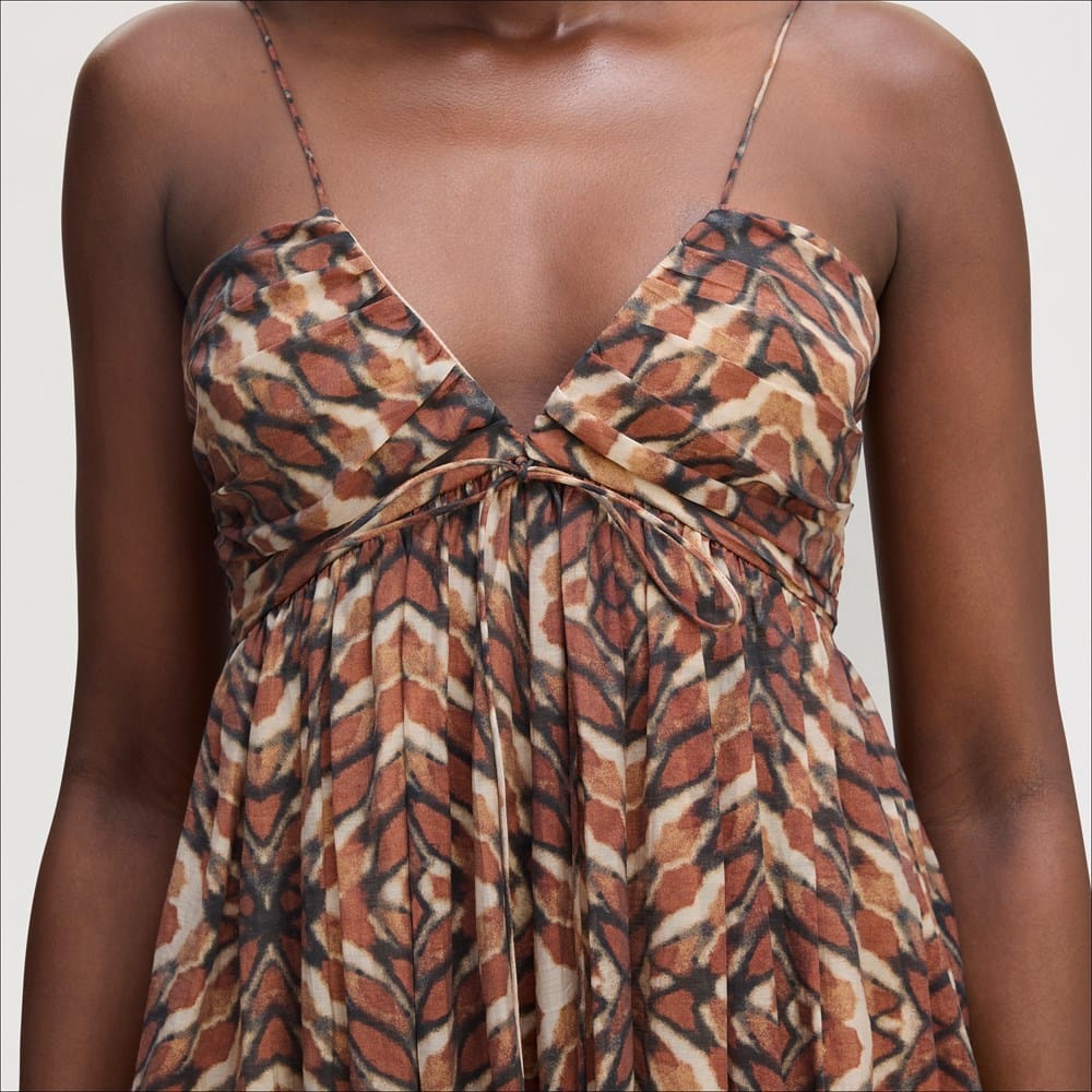 low cut flowy dress Flowy Babydoll Mini Dress Cotton Candy LA