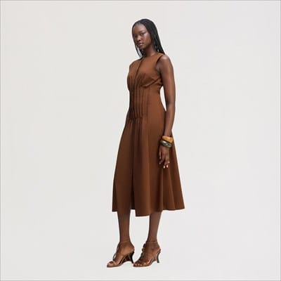 midi dress pick up Sam Edelman Pin Tuck Solid Midi Dress