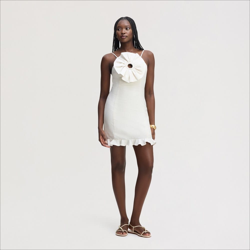 Sam Edelman Flower Mini Dress Ecru 8 Sam Edelman Flower Mini Dress Ecru 8