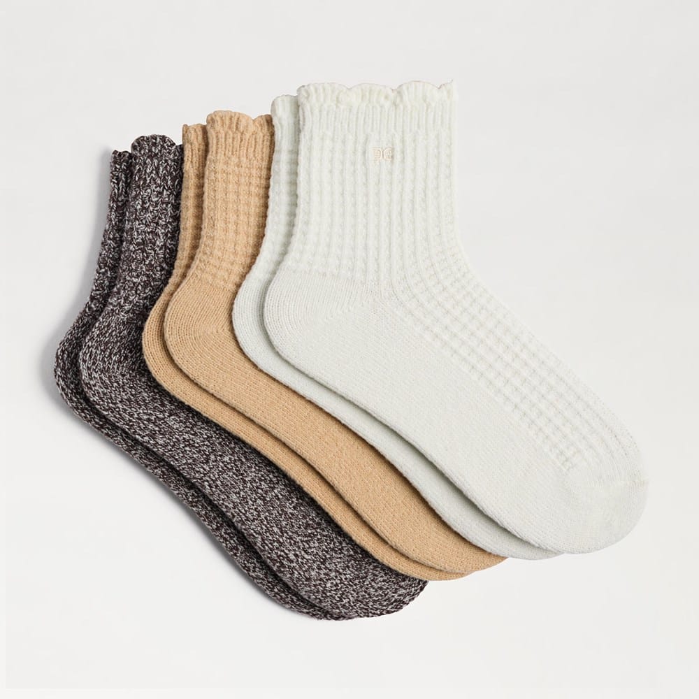 Sam Edelman 3 Pack Waffle Knit Boot Sock Off