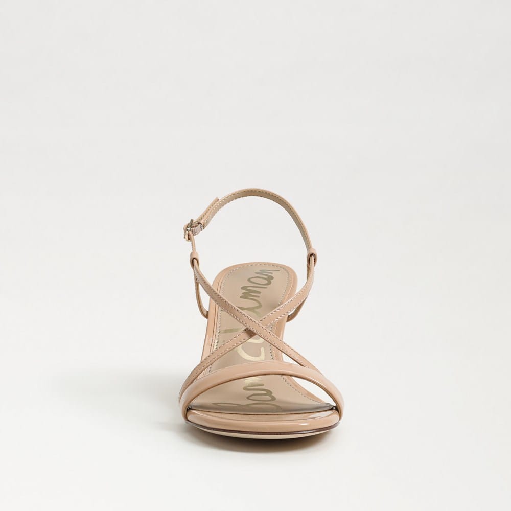 beige strappy dress sandals Plans To Dance Vegan Leather Taupe Ankle Strap Heels main image 1