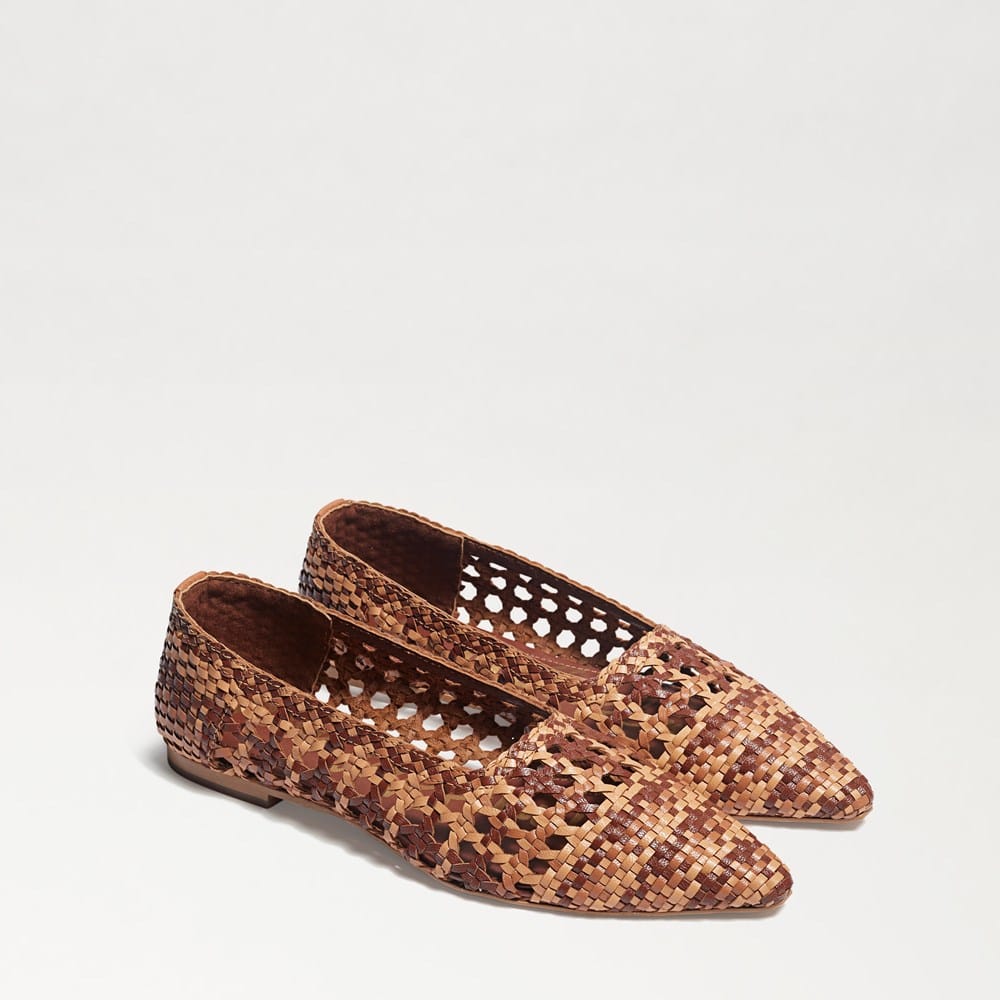 Sam Edelman Deena Pointed Toe Ballet Flat Saddle