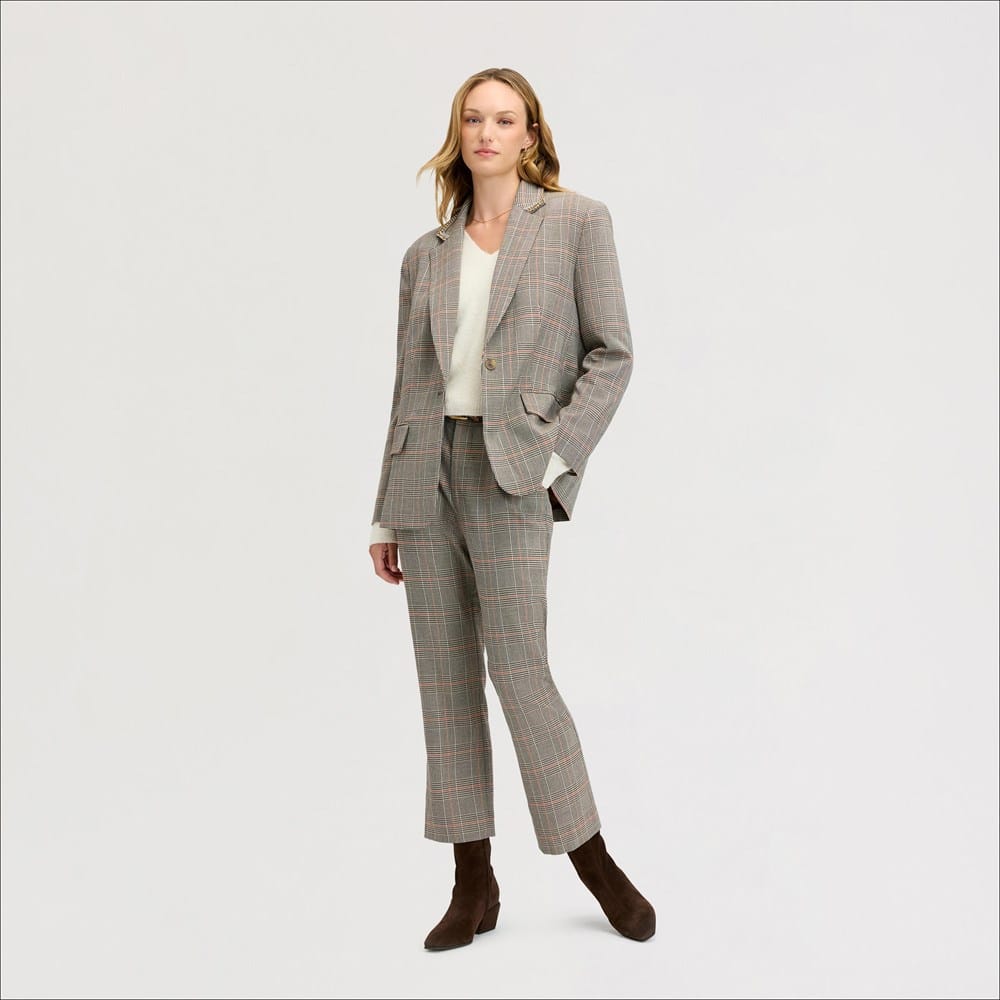 Sam Edelman High Rise Beat Bootcut Pant Glen Plaid