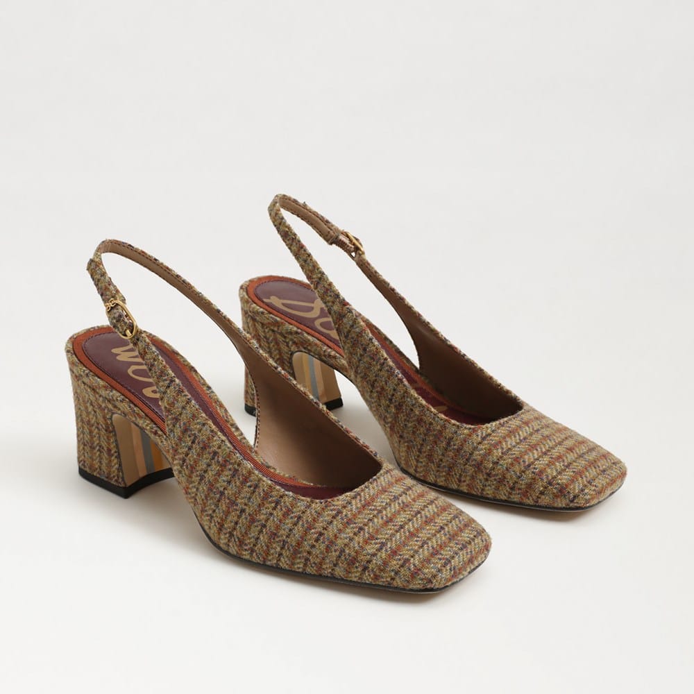 Lucille Block Heel Slingback Honey