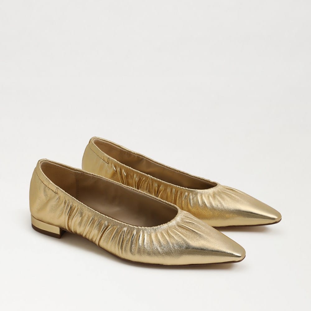 Essex Pointed Toe Ballet Flat Amber