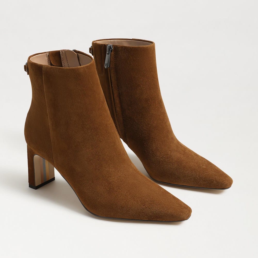 Saige Ankle Bootie Warm Nutmeg Suede