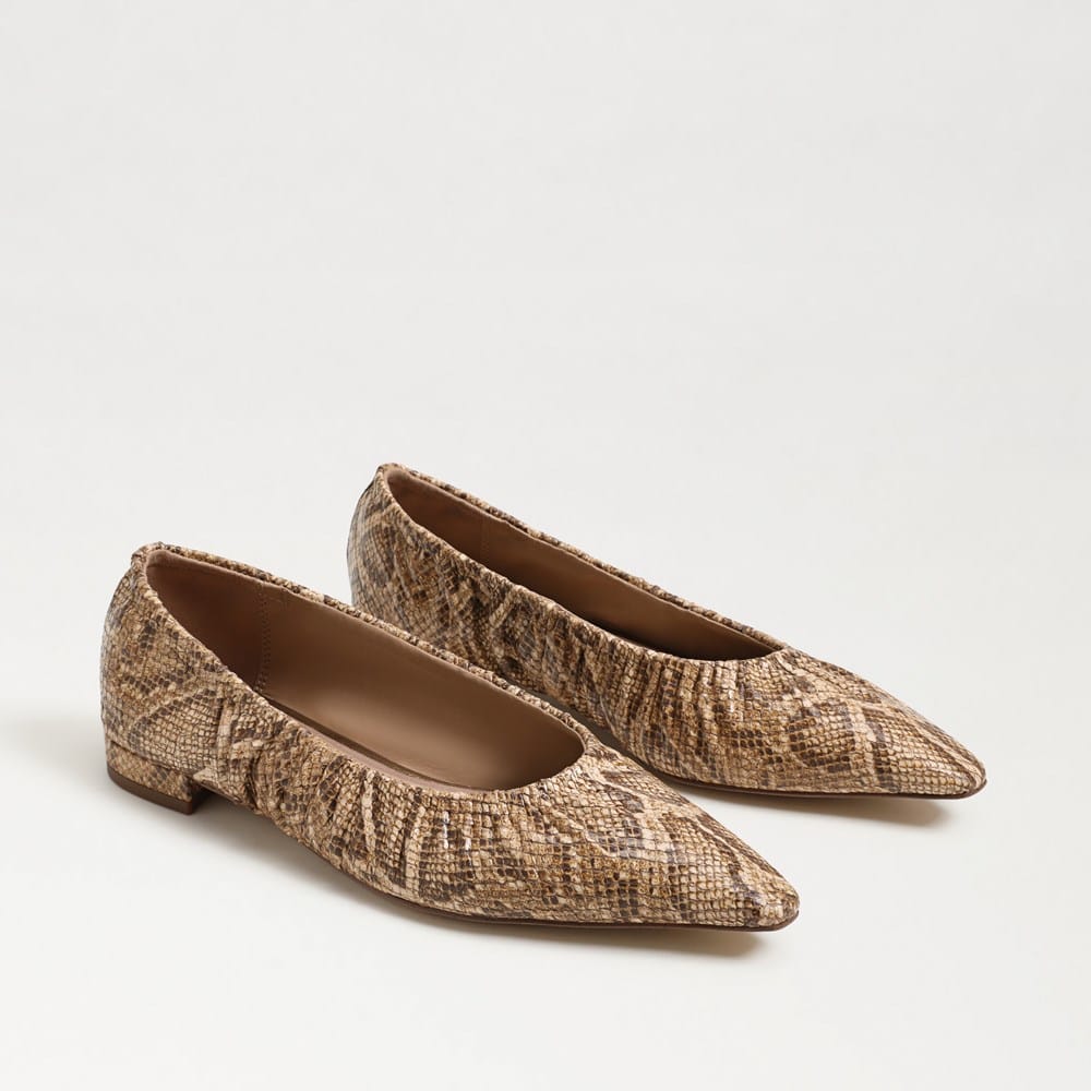 Sam Edelman Essex Pointed Toe Ballet Flat Light Sand