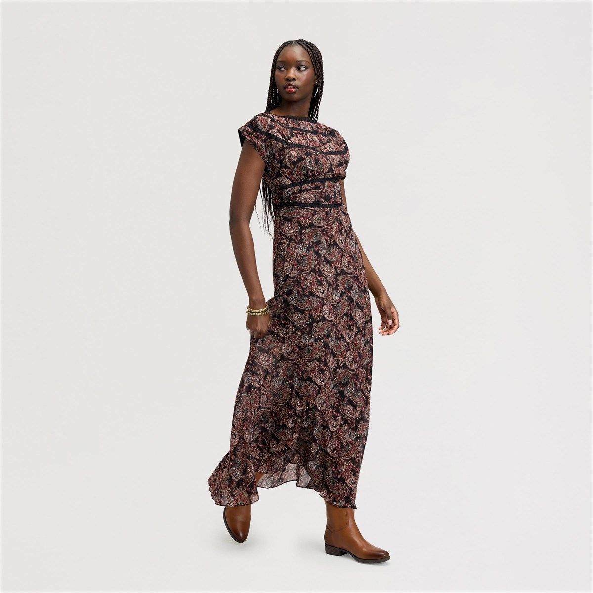 sam edelman boho paisley long sleeve maxi dress Dresses & Jumpsuits ASOS DESIGN exaggerated sleeve