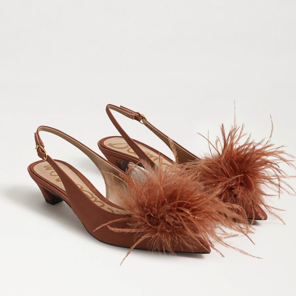 Finch Feather Slingback Pump Bright