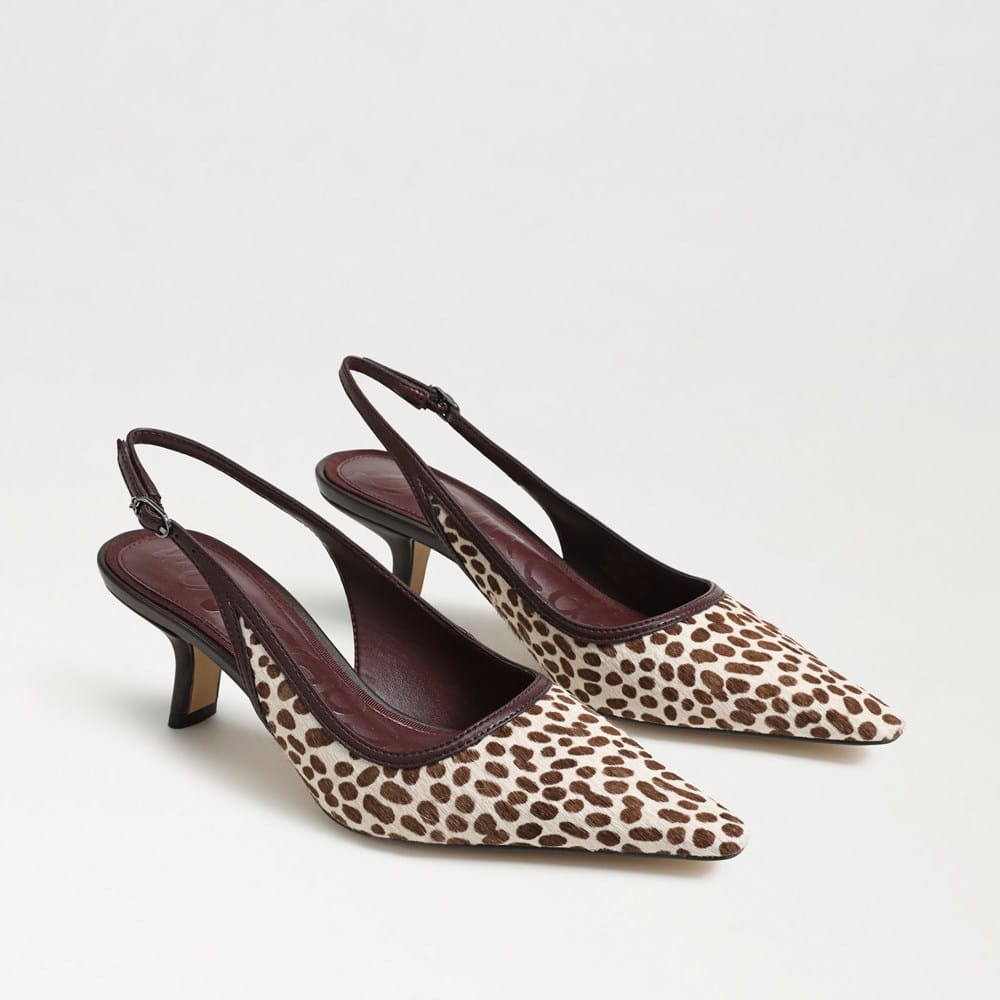 Sam Edelman Bianka Slingback Pump Speck Cheetah Calf Hair