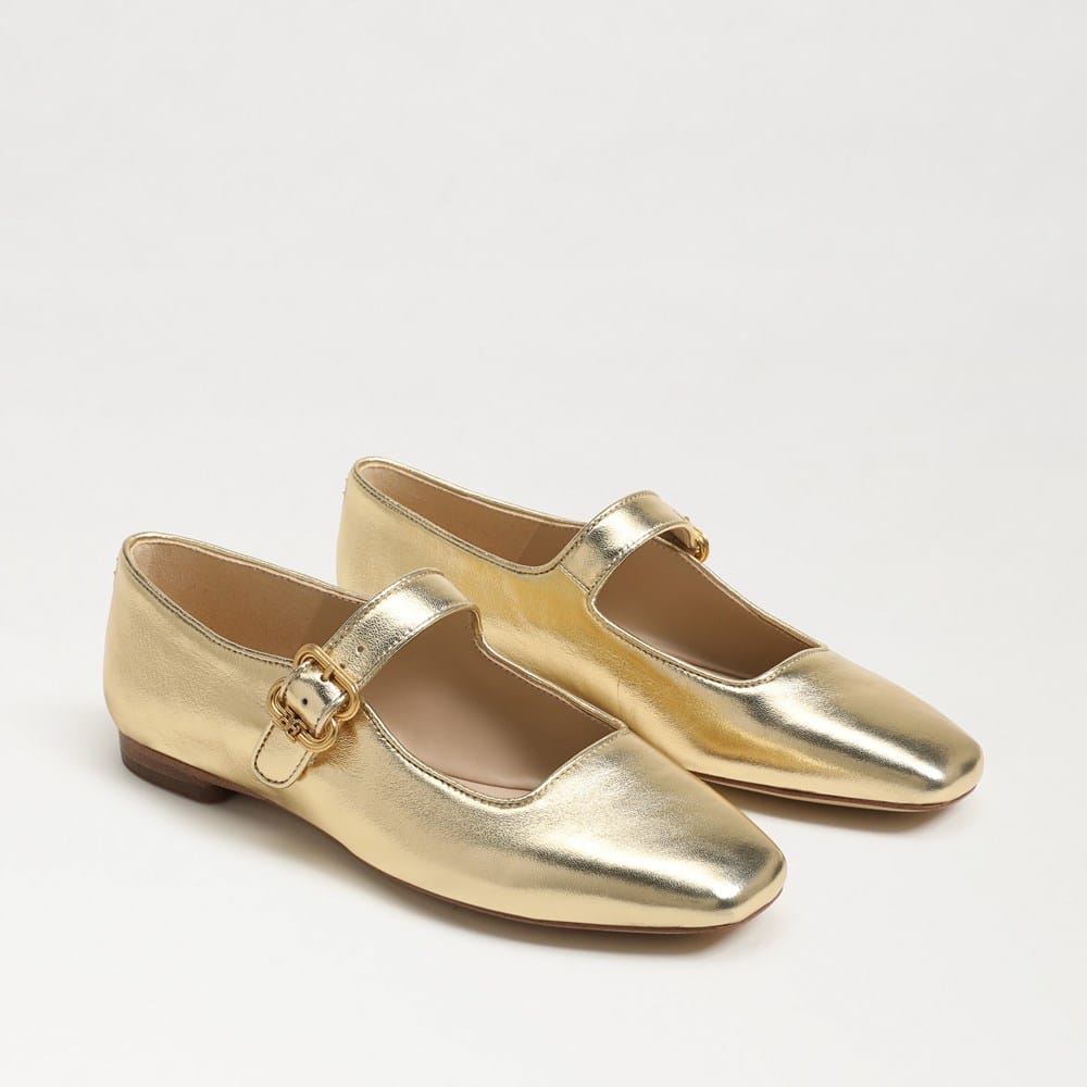 Michaela Mary Jane Flat Amber