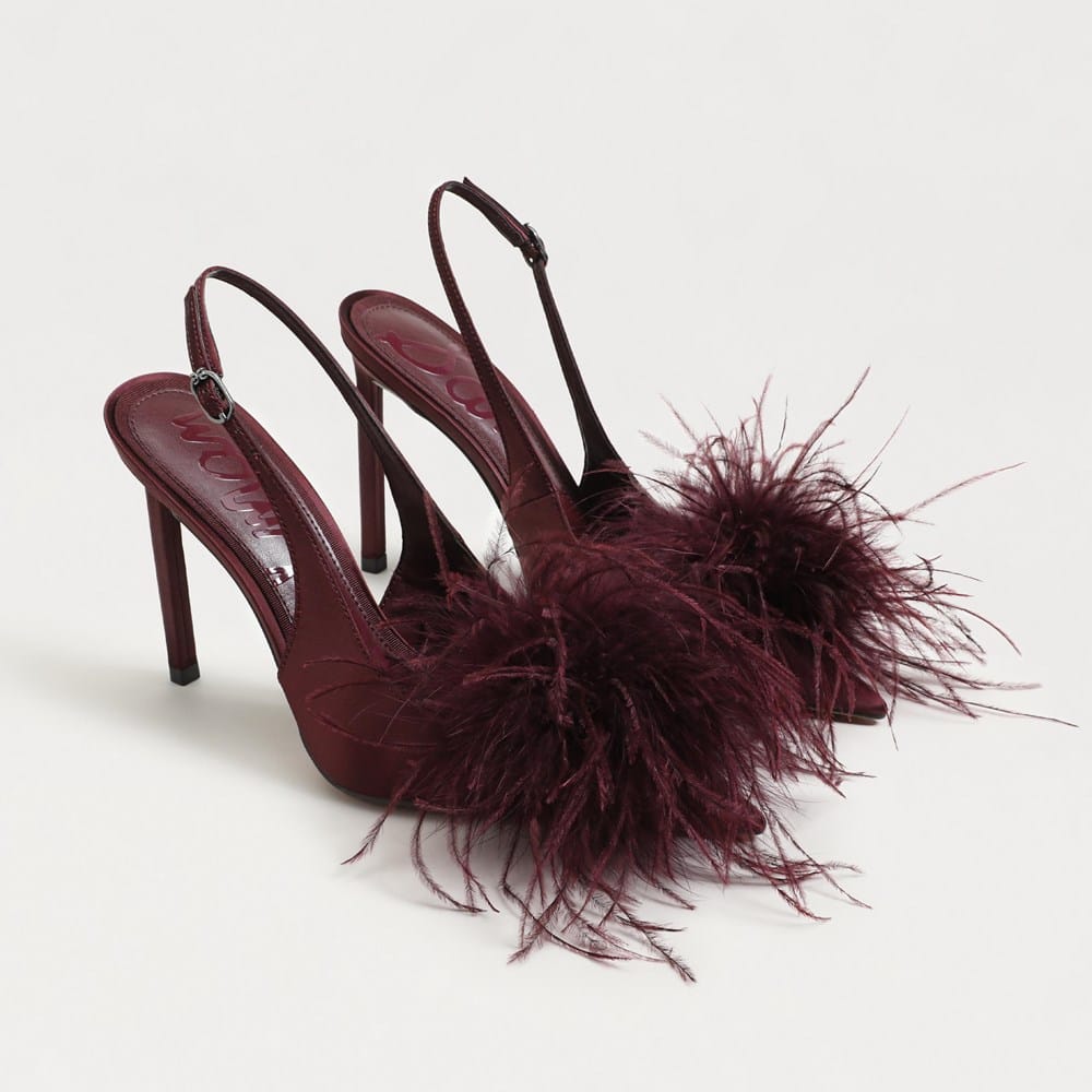 Sam Edelman Tegan Feather Slingback Pump Pinot