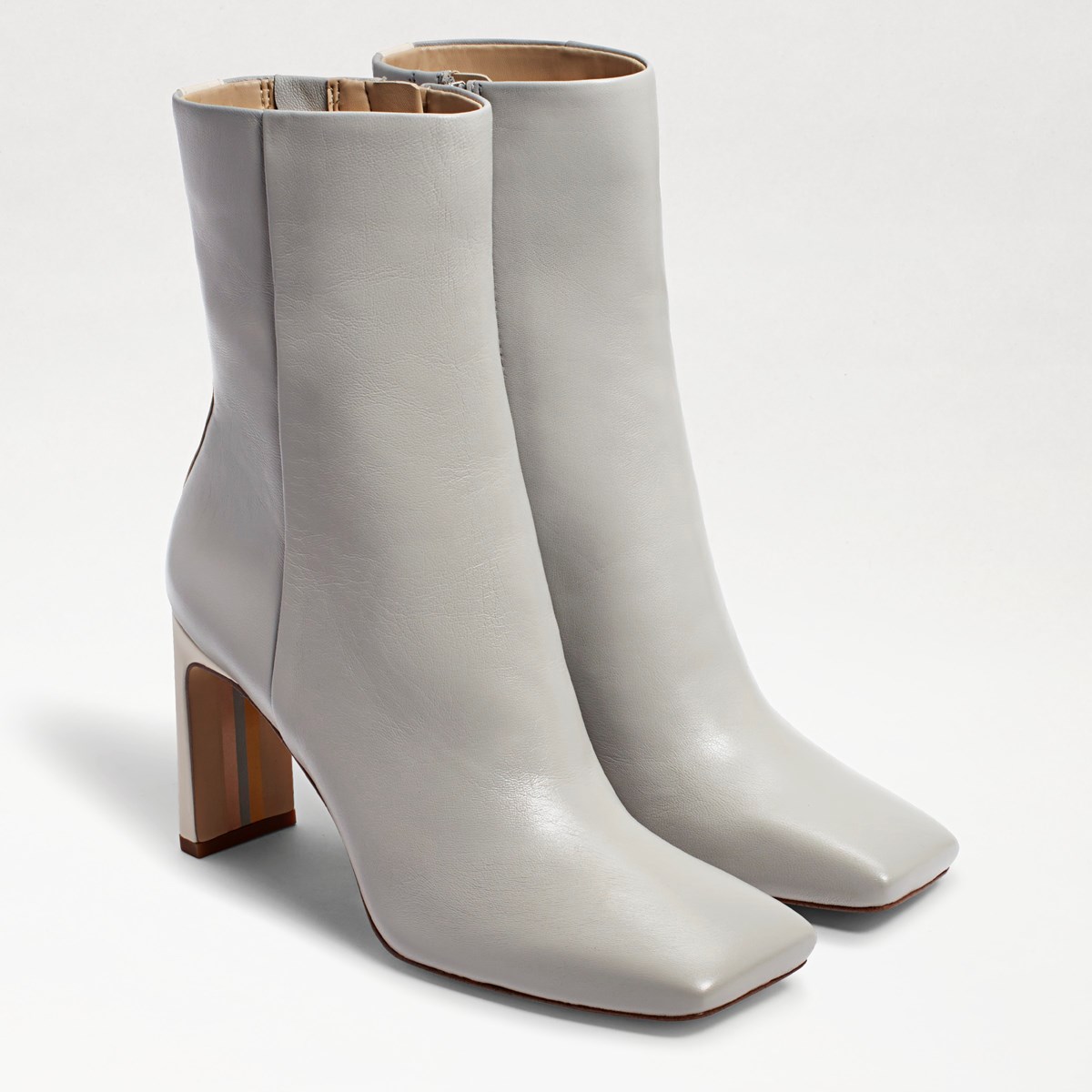 grey leather womens boots