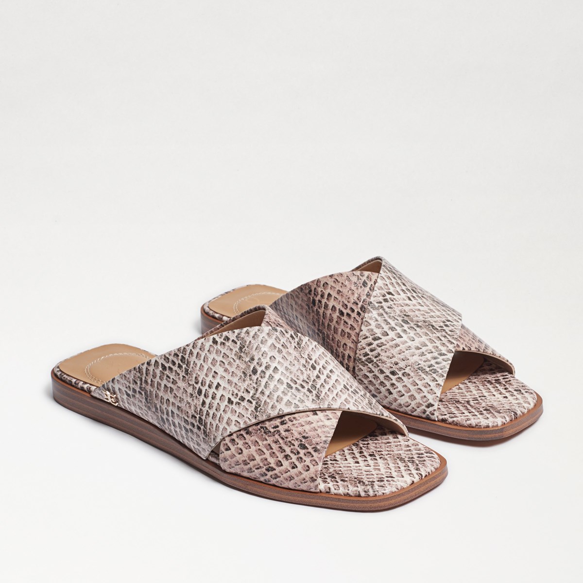 Idina Slide Sandal Roccia/Sesame Snake Womens | Sam Edelman