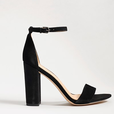 Yaro Block Heel Sandal Black Leather | Womens Sandals | Sam Edelman