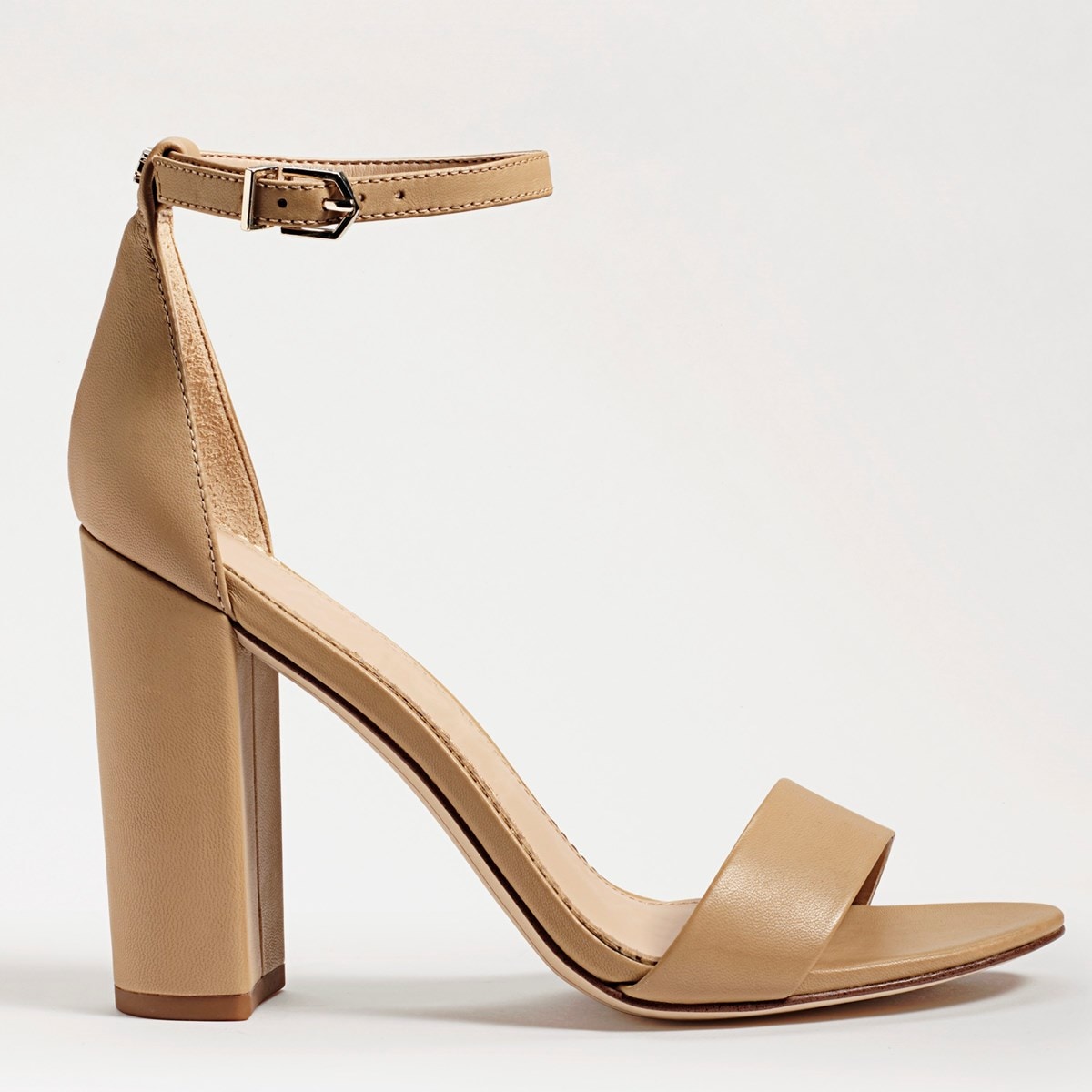 beige heels block