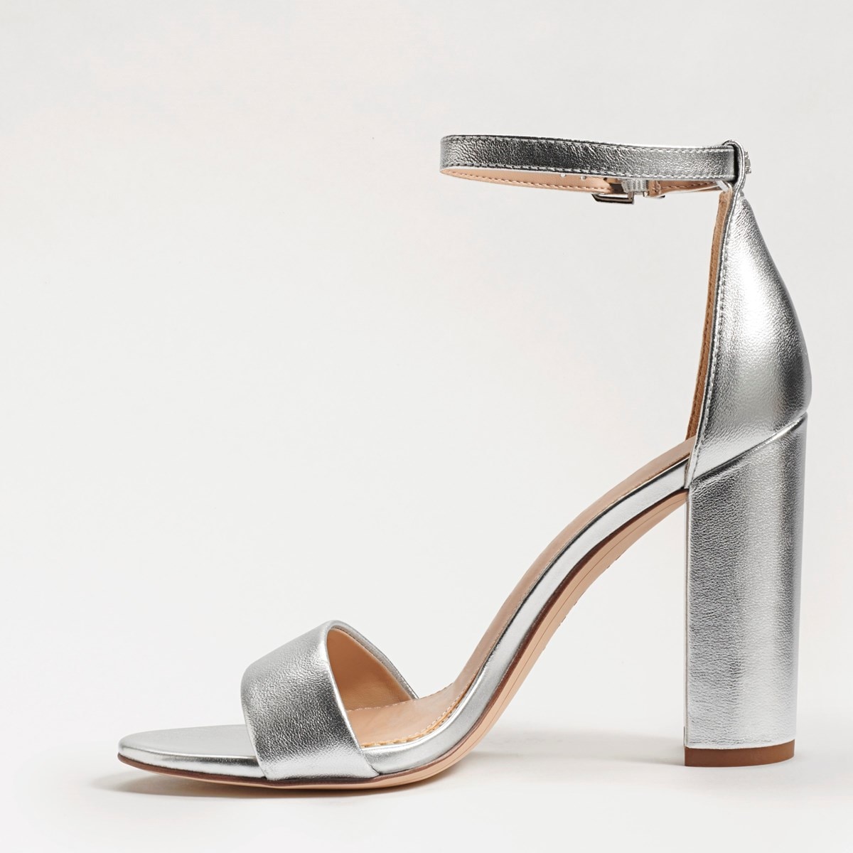 sam edelman silver block heel