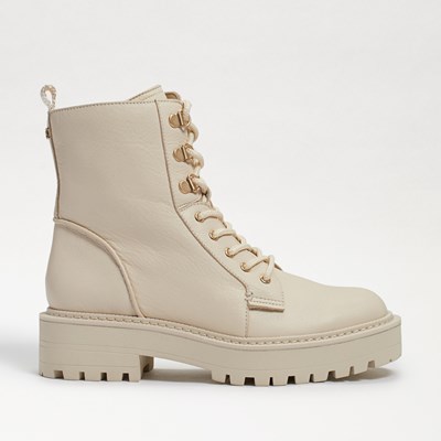 ivory combat boots