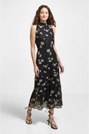 High Neck Floral Maxi Dress - Pair