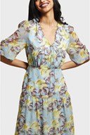 Soft Floral Chiffon Maxi Dress - Right
