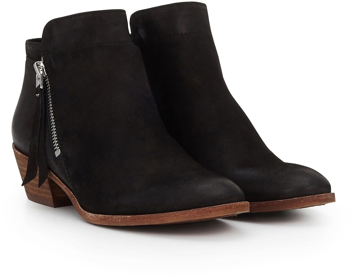 sam edelman petty ankle boot black leather