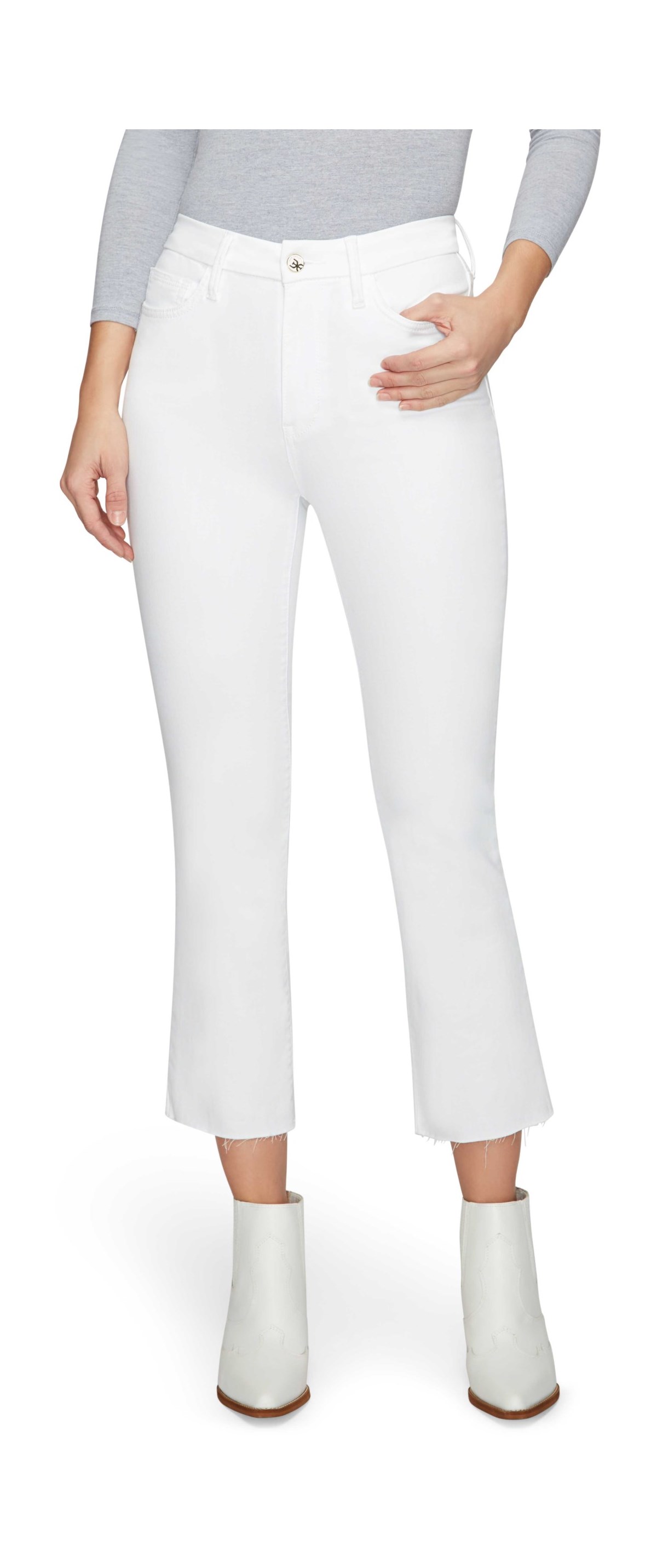 cropped boot cut jeans