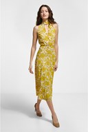 High Neck Floral Tiered Midi Dress - Pair