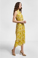 High Neck Floral Tiered Midi Dress - Right